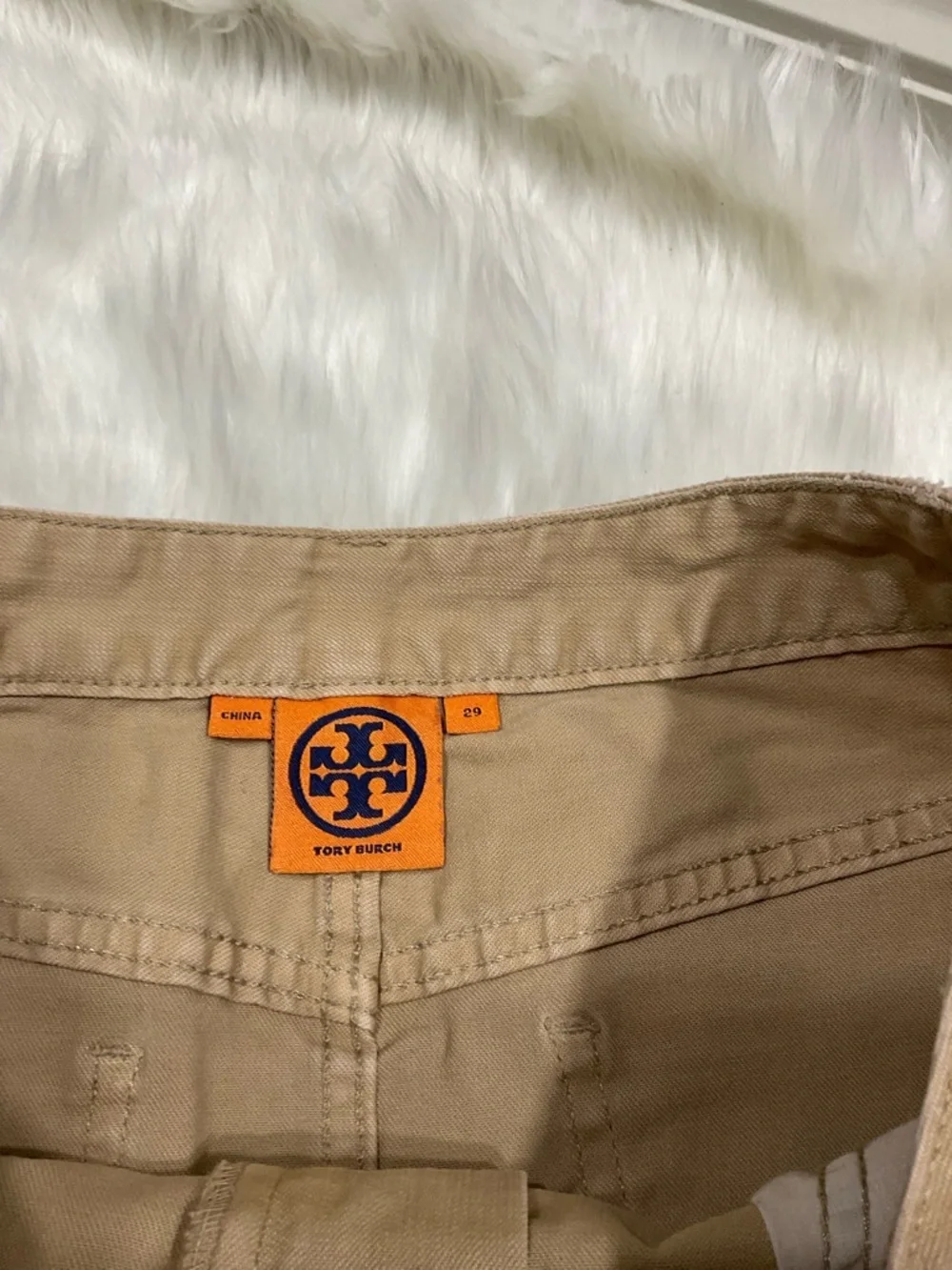 Tory Burch Khaki Tan Mini Skirt